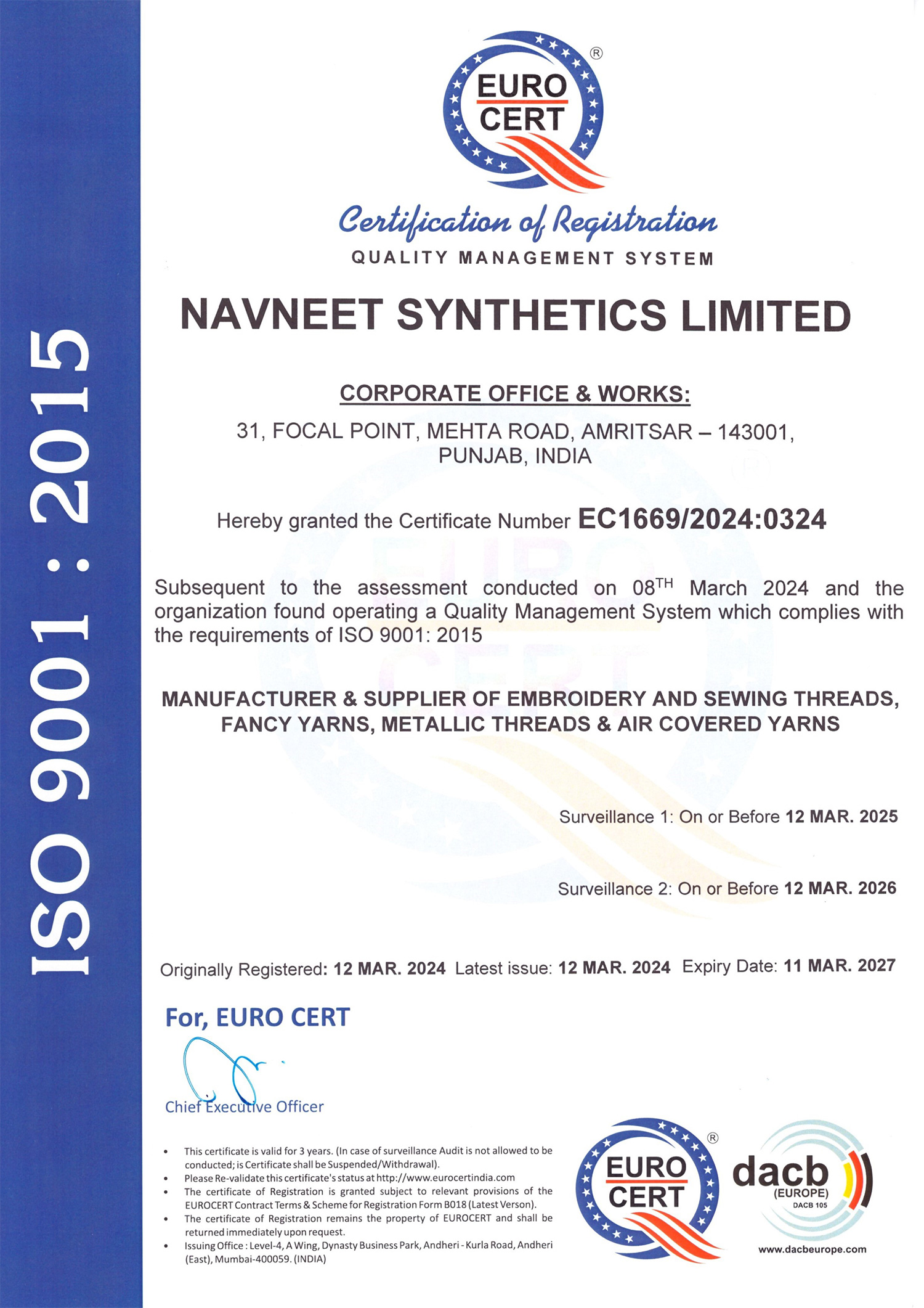 ISO 9001 Certification